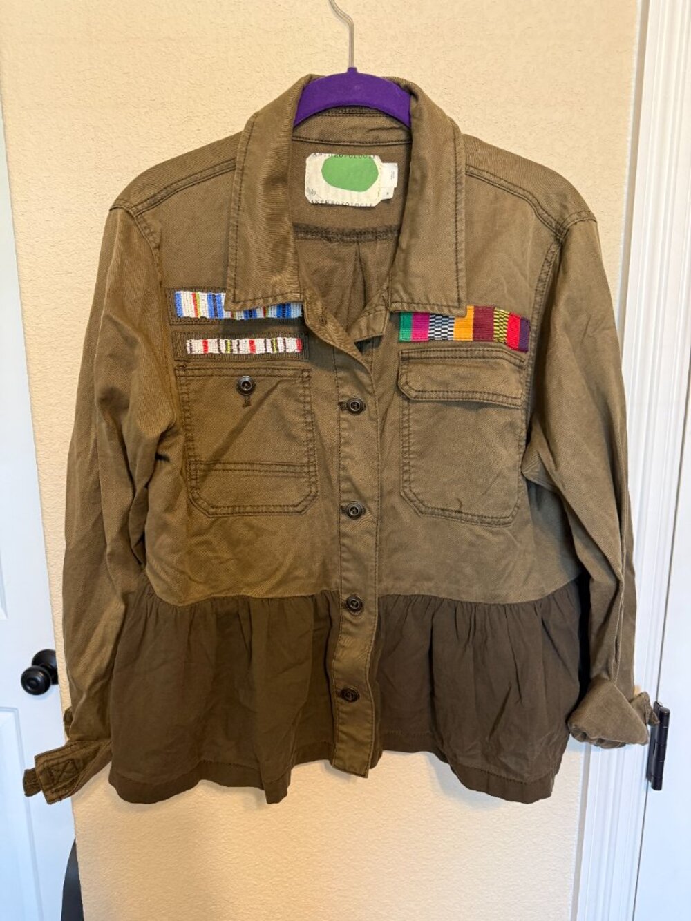 Anthropologie Peplum Military Jacket - Picture 4 of 8